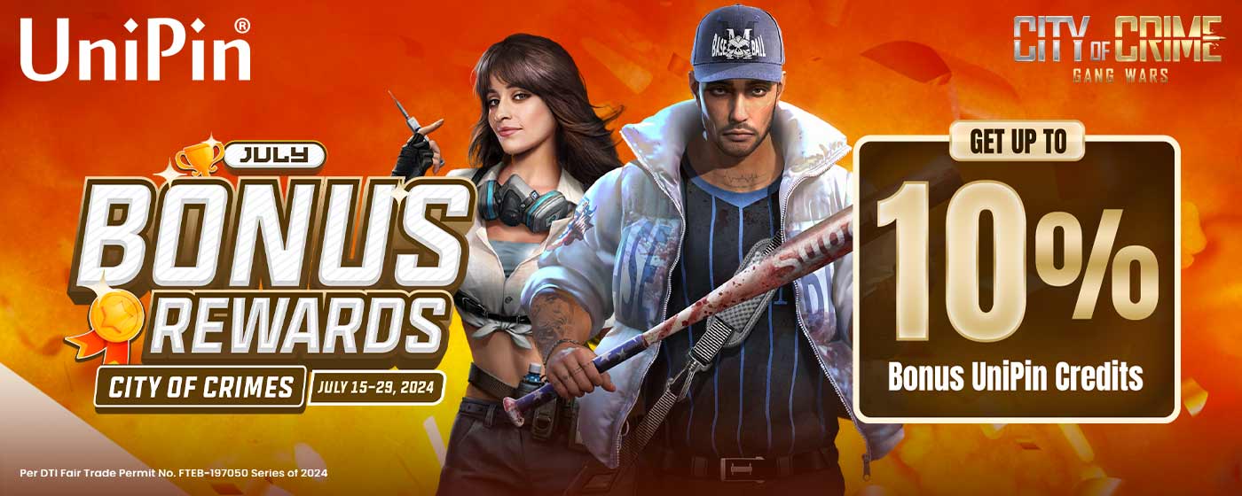 July Bonus Rewards: City of Crime (PH)